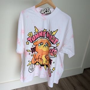 Tummy Hurt Cat Oversized T-shirt